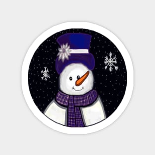 Blue Snowman Sticker